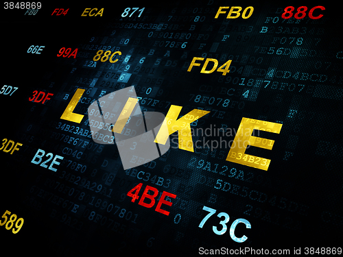 Image of Social media concept: Like on Digital background