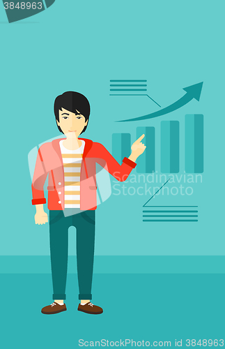 Image of Man presenting report.