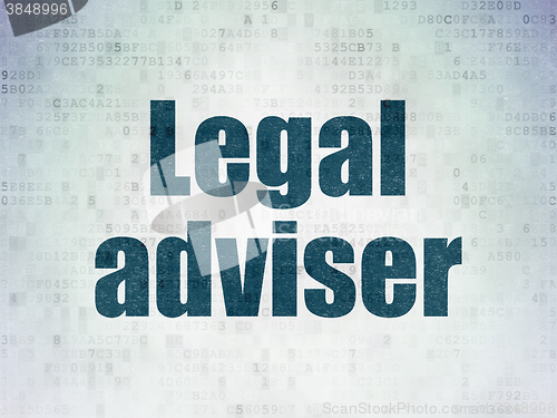 Image of Law concept: Legal Adviser on Digital Paper background