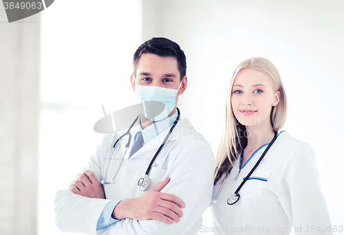 Image of two young attractive doctors