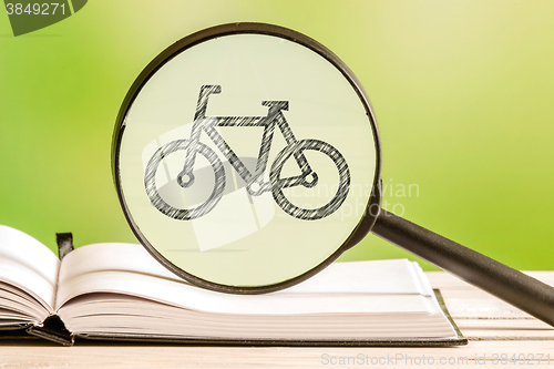 Image of Bike search with a pencil drawing