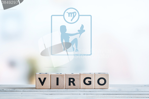 Image of Virgo star sign on a table