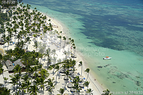 Image of Flying over caribbean beach