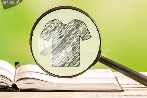 Image of Clothes search with a pencil drawing