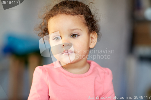 Image of beautiful little mulatto baby girl face