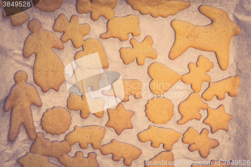 Image of Christmas cookies on a sheet