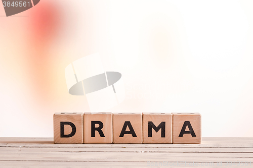 Image of Drama sign on a table