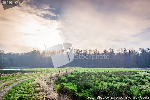 Image of Countryside sunset with a nature trail