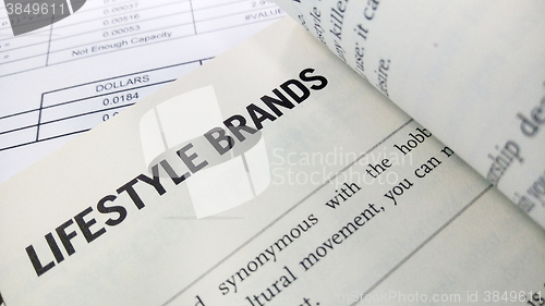 Image of Lifestyle brand word on the book
