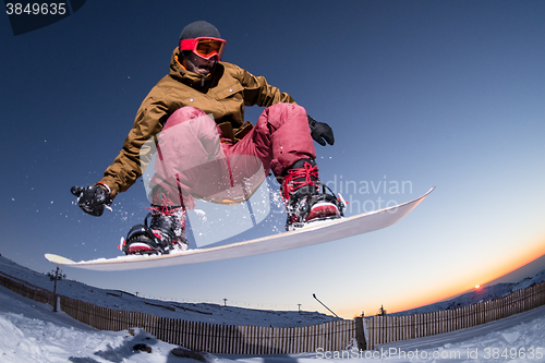 Image of Snowboarding in the mountains