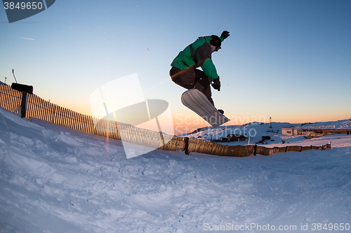 Image of Snowboarding in the mountains