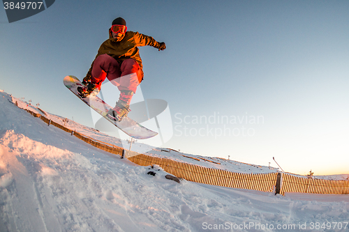 Image of Snowboarding in the mountains