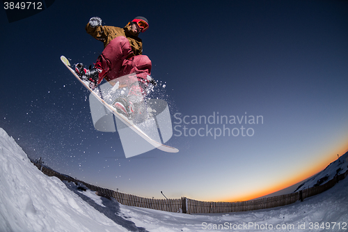 Image of Snowboarding in the mountains