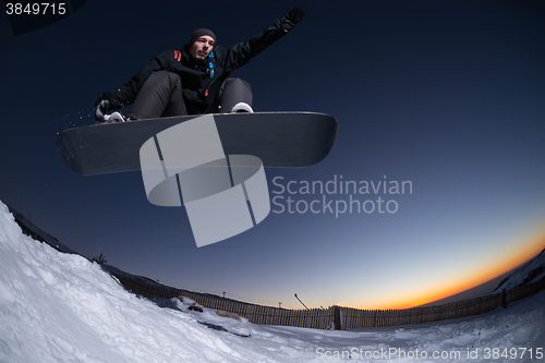 Image of Snowboarding in the mountains