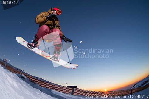 Image of Snowboarding in the mountains