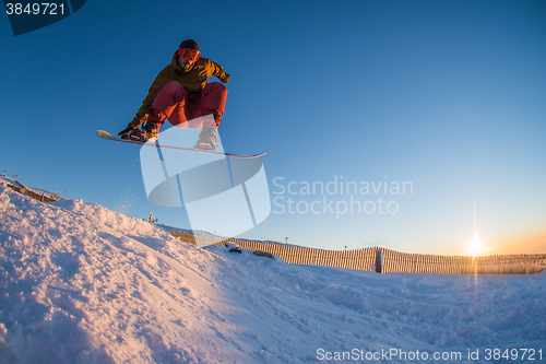 Image of Snowboarding in the mountains