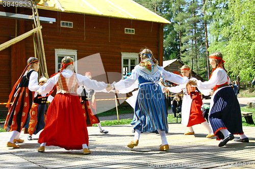 Image of Unidentified dancers in folklore ensemble