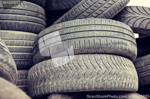 Image of close up of wheel tires