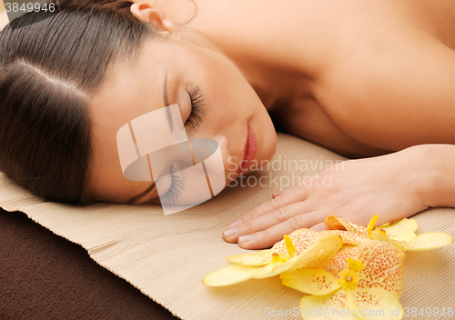 Image of beautiful woman in spa salon