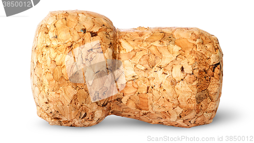 Image of Closeup of champagne cork horisontally