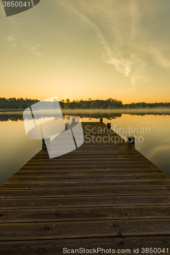 Image of Sunrise on lake