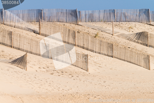 Image of Sandy beach and dunes in Portugal