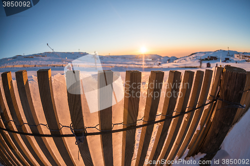 Image of Sunset on Ski Park