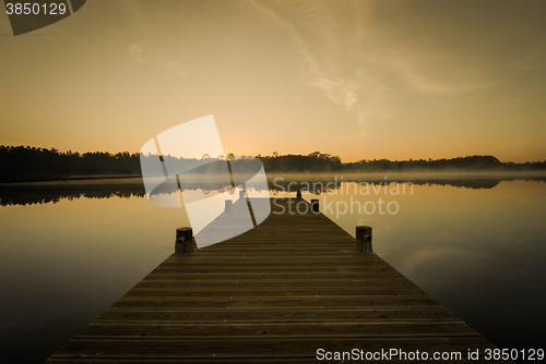 Image of Sunrise on lake