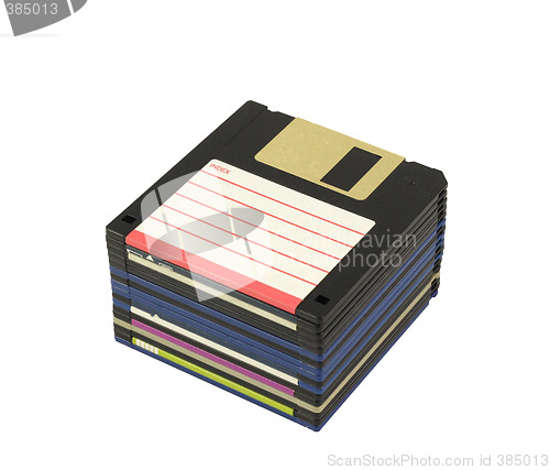 Image of Stack of floppy disks