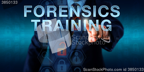 Image of Investigator Touching FORENSICS TRAINING