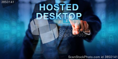 Image of Corporate Client Pushing HOSTED DESKTOP