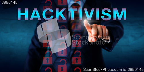 Image of White Collar Criminal Touching HACKTIVISM