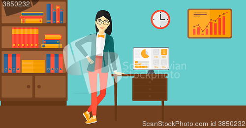 Image of Cheerful office clerk.