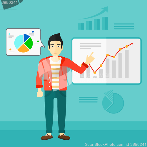 Image of Businessman presenting report.
