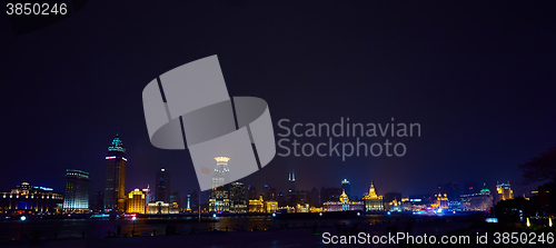 Image of beautiful shanghai bund at night , China