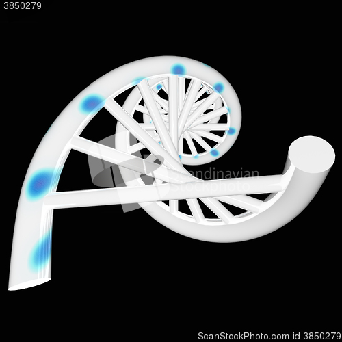 Image of DNA structure model