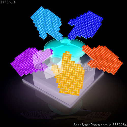Image of Emergency Button 3d icon