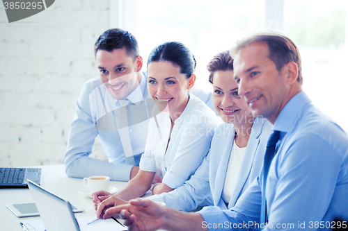 Image of business team having meeting in office