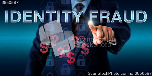 Image of Cyber Fraudster Touching IDENTITY FRAUD