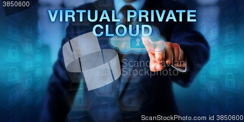 Image of Administrator Pressing VIRTUAL PRIVATE CLOUD