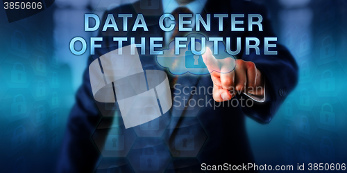 Image of Librarian Touching DATA CENTER OF THE FUTURE