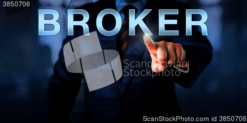 Image of Business Manager Touching BROKER