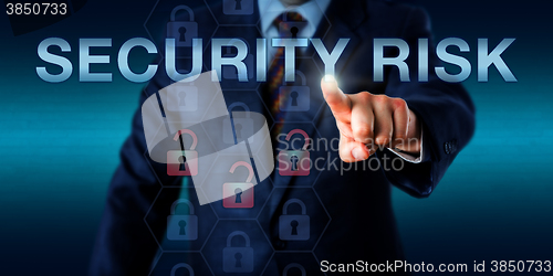 Image of Management Executive Touching SECURITY RISK