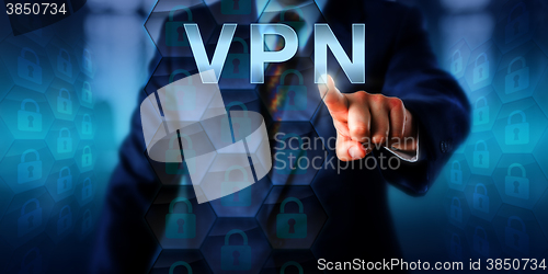 Image of White Collar Attacker Pressing VPN