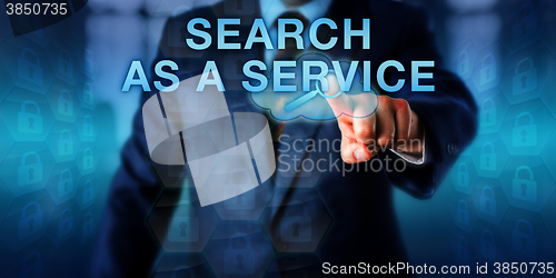 Image of Enterprise Client Pressing SEARCH AS A SERVICE
