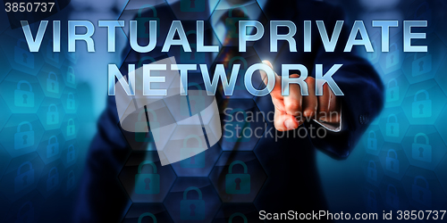 Image of Enterprise User Touching VIRTUAL PRIVATE NETWORK