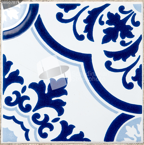 Image of Traditional Portuguese glazed tiles