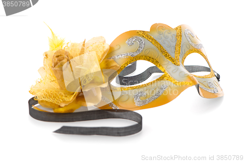 Image of Yellow venetian mask