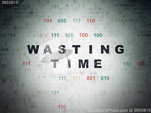 Image of Timeline concept: Wasting Time on Digital Paper background
