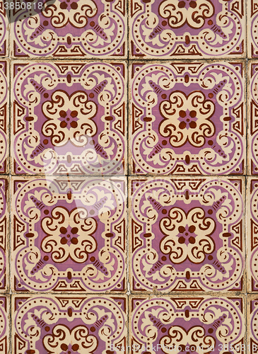 Image of Traditional Portuguese glazed tiles